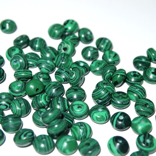 Malachit rondelka 8x5mm (cena 6ks)