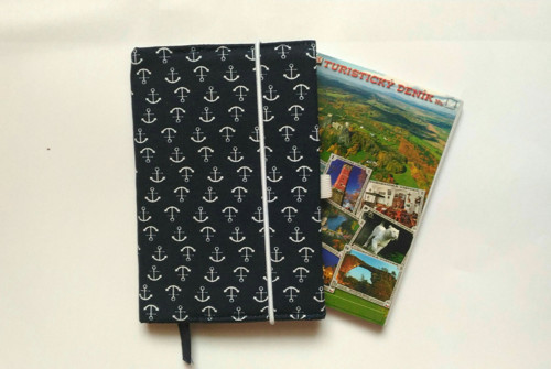 Obal na turistický deník s kapsičkou - kotvičky — foto 1