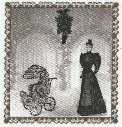 Bavlněná látka - panel 9 x 9,5 cm — foto 1