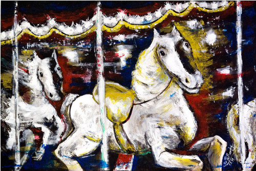Kolotoč na Montmartre (120×80cm)