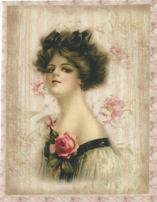 Bavlněná látka - panel 8,5 x 12,5 cm
