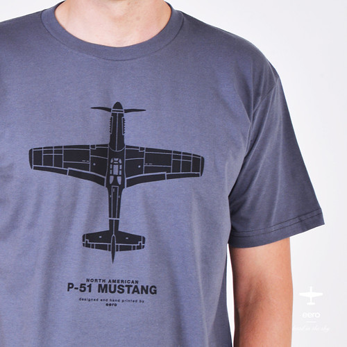 P-51 mustang asphalt / tričko — foto 1