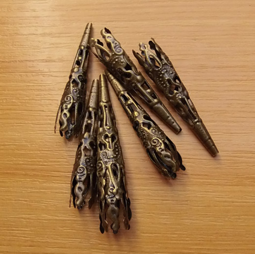 Kaplíky - dlouhé - 41mm x 8mm - 2 kusy