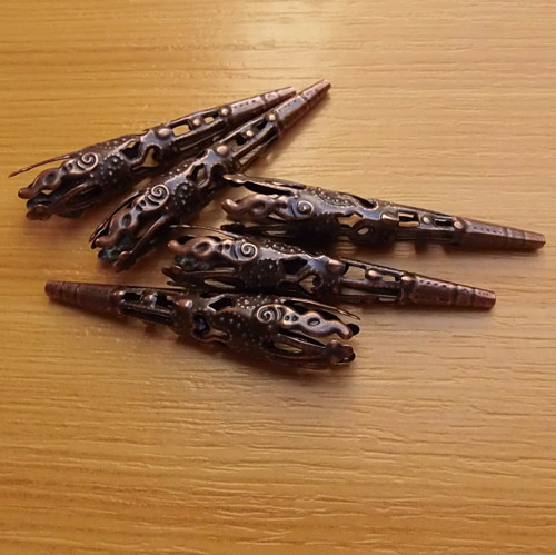 Kaplíky - dlouhé - 41mm x 8mm - 2 kusy