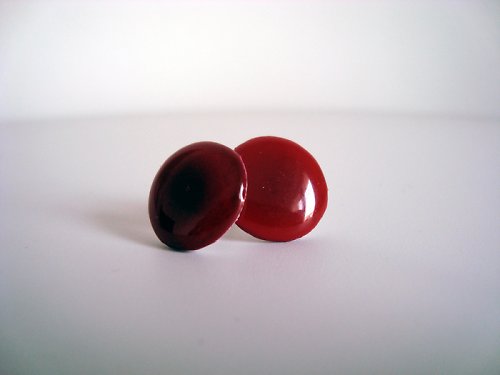 Barvené - červené - 1,4 cm — foto 1