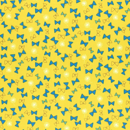 Látka L's Modern Garden - LEMON BUTTERFLIES
