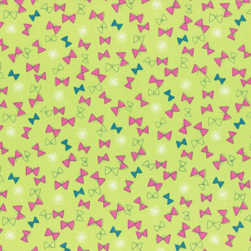 Látka L's Modern Garden - PISTACHIO BUTTERFLIES
