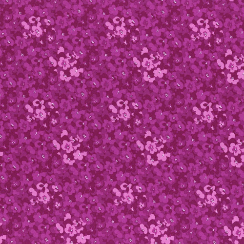 Látka L's Modern Garden - BERRY PANSIES