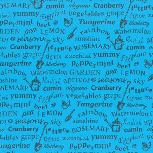 Látka L's Modern Garden - PEACOCK GARDEN TEXT
