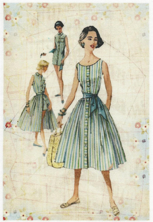 Bavlněná látka - panel 12,5 x 18,5 cm