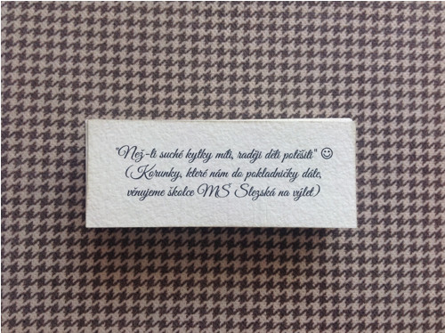 Kartička ke květinám — foto 1