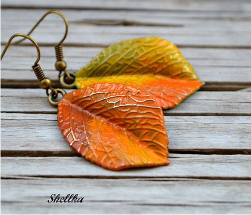 Náušnice ,,AUTUMN LEAVES,, — foto 1