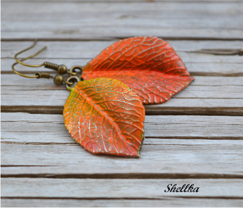 Náušnice ,,AUTUMN LEAVES,, III. — foto 1