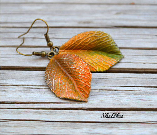 Náušnice ,,AUTUMN LEAVES,, IV. — foto 1