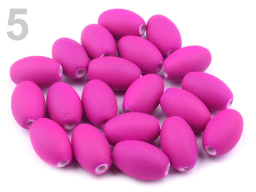 Plastový korálek * oliva * 13x9mm * 10ks / bal