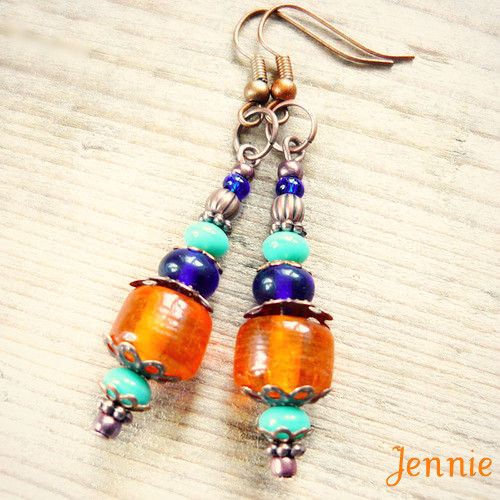 Kisha - Pestré vinutkové naušnice