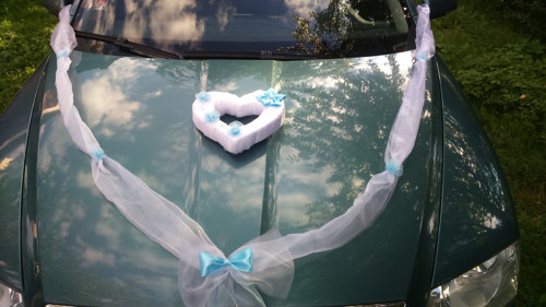 Kompletní dekorace na auto nevěsty