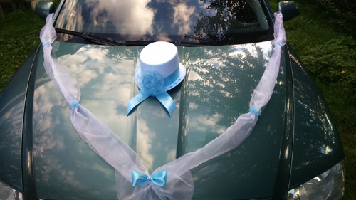 Komplet dekorace na auto ženicha
