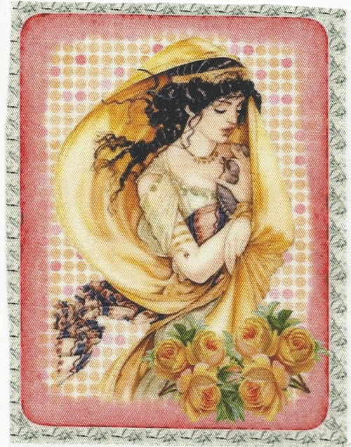 Bavlněná látka - panel 8,5 x 12 cm