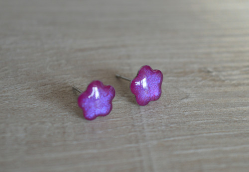 Shimmer fuchsia kytičky chir. ocel — foto 1
