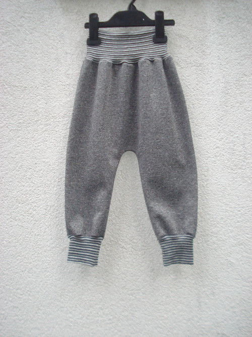 Softshellové turky-ŠEDÝ MELÍR+PROUŽEK vel.86 — foto 1