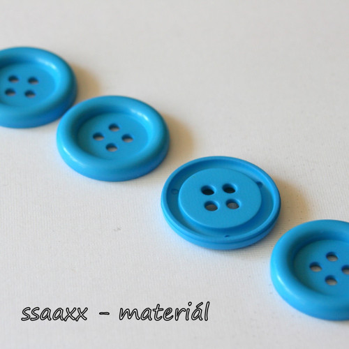 Plastový knoflík ~ 33 mm ~ modrý — foto 1