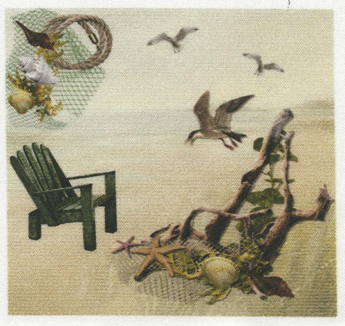 Bavlněná látka - panel 10 x 10,5 cm