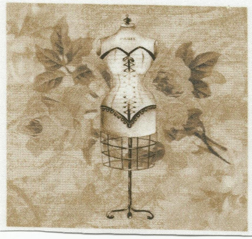Bavlněná látka - panel 9,5 x 10 cm