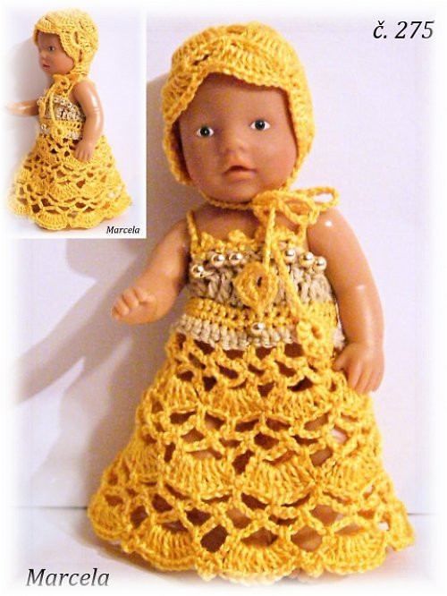 Šaty klobouk mini baby born oblečky — foto 1