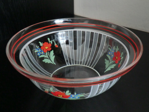 Art deco skleněná mísa (průměr 18 cm) — foto 1