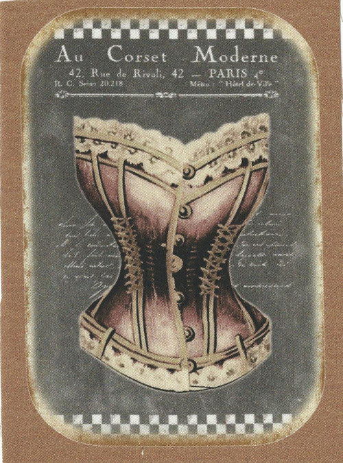 Bavlněná látka - panel 11,5 x 16,5 cm