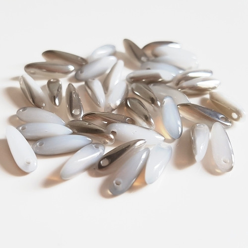 Jazýčky, šedivomléčná, 10x3 mm, 40 ks