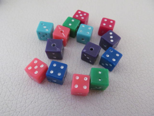 Kostky - mix - 7mm - 10 ks/bal — foto 1