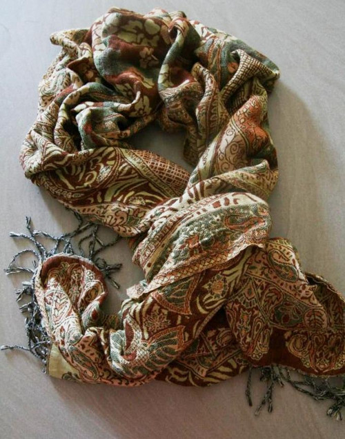 Teplá vintage šála/pashmina po babičce — foto 1