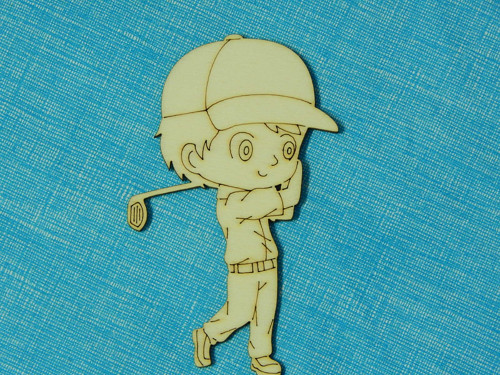 Dřevěný výřez, golfista, 1 kus