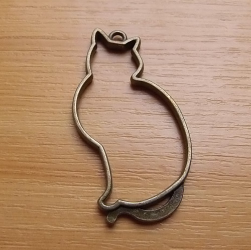 Kočka - starobronz - 52mm x 27mm — foto 1