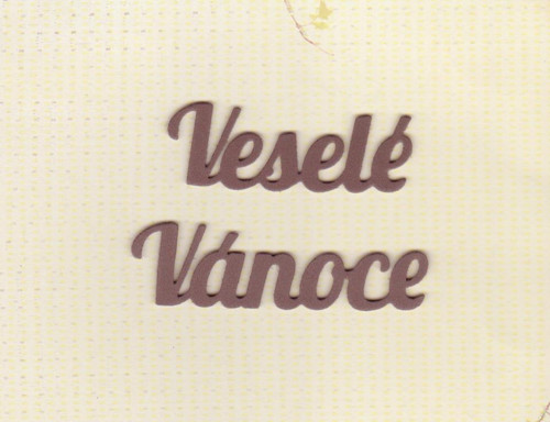 VESELÉ VÁNOCE - tmavě hnědé (4 ks)