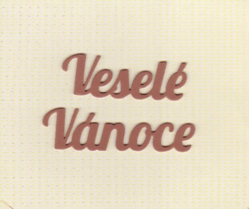 VESELÉ VÁNOCE - hnědé (4 ks)