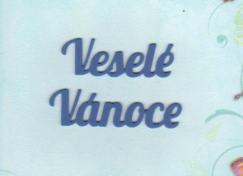 VESELÉ VÁNOCE - petrolejově modré (4 ks)