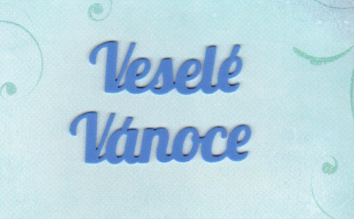 VESELÉ VÁNOCE - modré (4 ks)