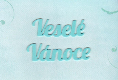 VESELÉ VÁNOCE - bledě modré (4 ks)