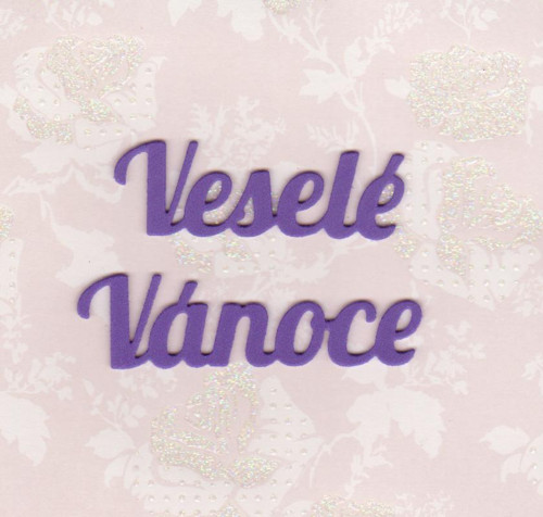 VESELÉ VÁNOCE - tmavě fialové (4 ks)