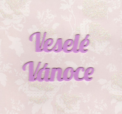 VESELÉ VÁNOCE - světle fialové (4 ks)