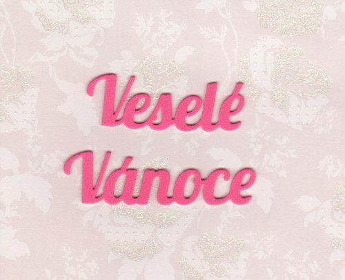 VESELÉ VÁNOCE - tmavě růžové (4 ks)