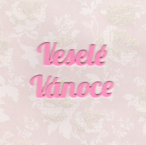 VESELÉ VÁNOCE - světle růžové (4 ks)