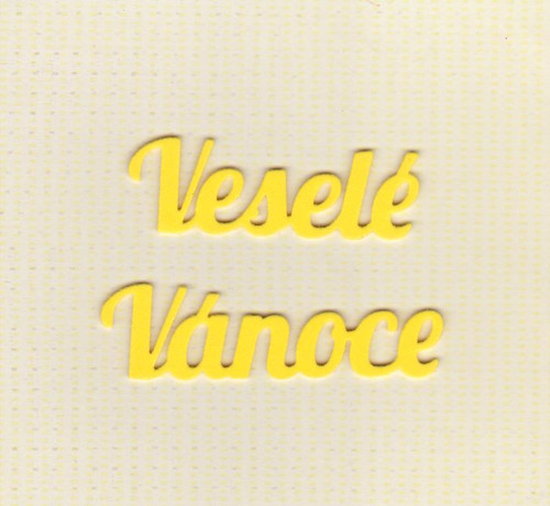 VESELÉ VÁNOCE - žluté (4 ks)