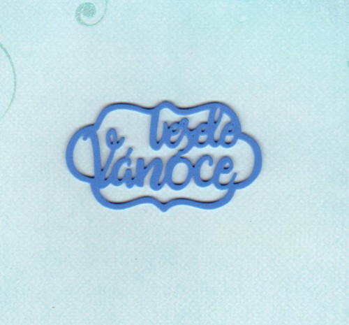 VESELÉ VÁNOCE - modré (5 ks)