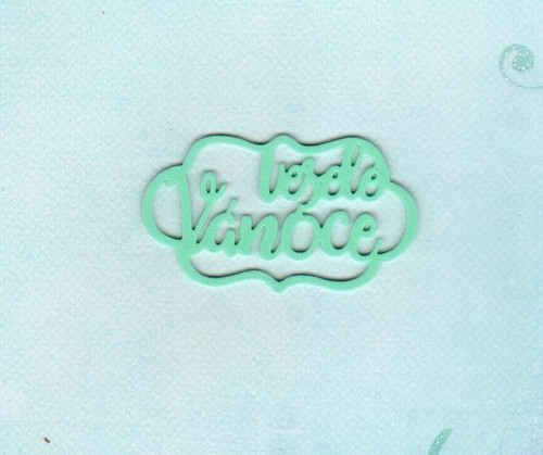 VESELÉ VÁNOCE - mátově modré (5 ks)