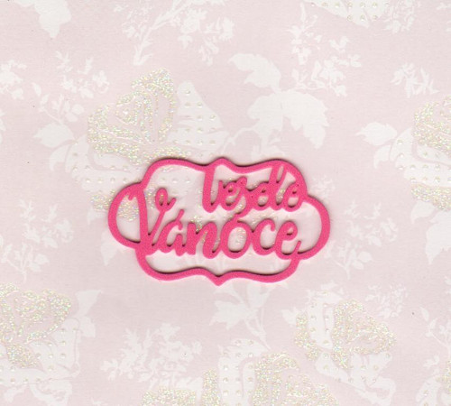 VESELÉ VÁNOCE - tmavě růžové (5 ks)