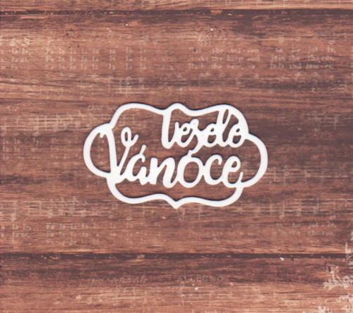 VESELÉ VÁNOCE - bílé (5 ks) — foto 1